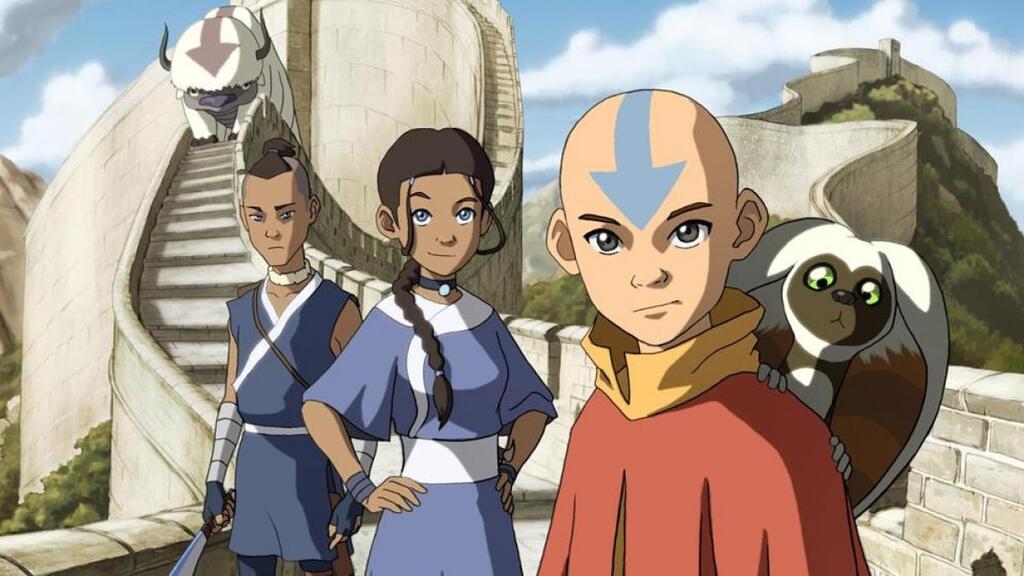 Aang, Katara y Sokka, protagonistas de la serie Avatar